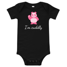 Load image into Gallery viewer, Howdy Panda - I&#39;m Cuddly Baby Bodysuit Pink