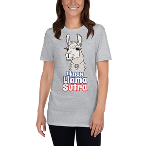 The Cool Llama - I Know Llama Sutra Plain Unisex T-Shirt