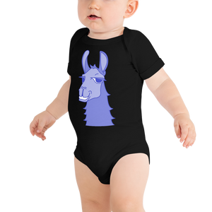 The Cool Llama - Baby Bodysuit Blue