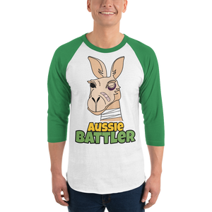 Australia - Aussie Battler Kangaroo Unisex 3/4 Sleeve Shirt